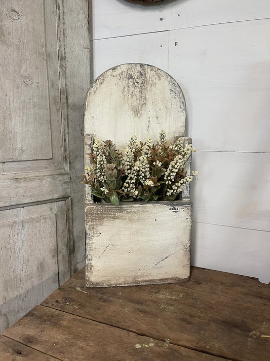 Handmade Primitive Door Box for Flowers |Rustic Distressed Vintage Farmhouse Style | Hand-painted | Gifts for Her Home Decor
